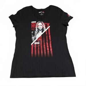 Reebok UFC Ronda Rousey Women's Black Graphic T-Shirt XL